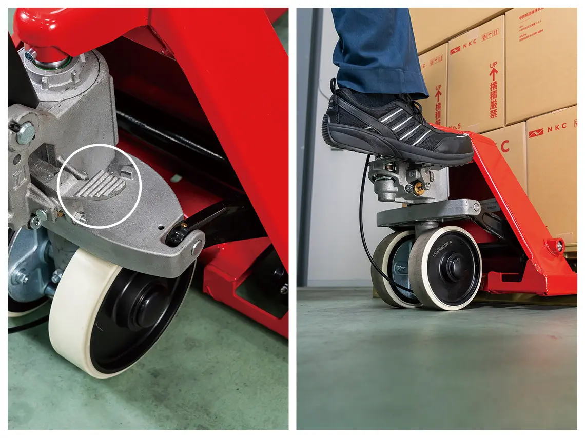 足踏みペダルを標準装備